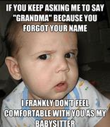 Image result for Funny Baby Sitting Cartoon Memes