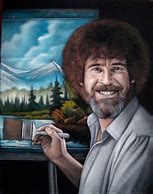 Image result for Bob Ross Painting Black Background