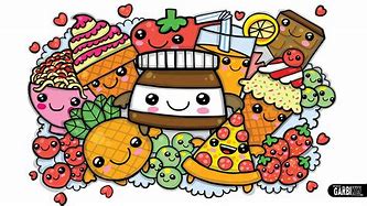 Image result for Cute Cartoon Food Wallpaper