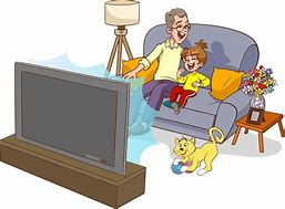 Image result for Watching TV Cartoon