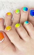 Image result for Rainbow Toe Nail Art