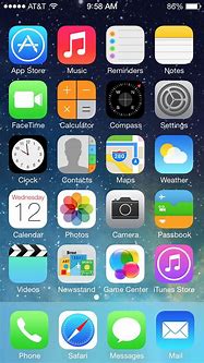 Image result for iPhone Ios7 Home Screen Layout