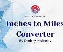 Image result for Inches to Miles