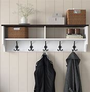 Image result for Wall Mounted Coat Hanger with Shelf