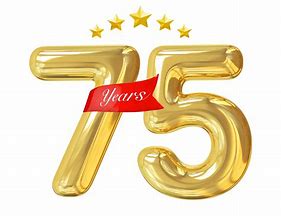 Image result for 75 Years Anniversary PNG
