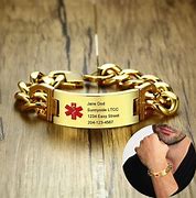 Image result for Medical Alert Bracelets with Tab Clasps