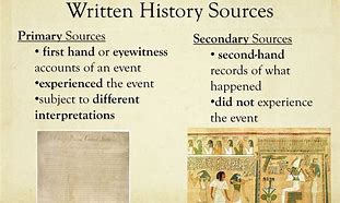 Image result for Examples of Written Sources