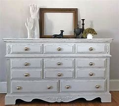 Image result for Distressed Antique White Dresser