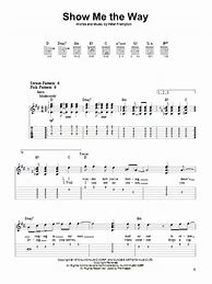 Image result for Show Me the Way Guitar Chords