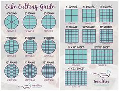 Image result for Cake Cutting Guide 11 X 15