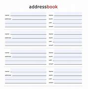 Image result for Address Book Template Fillable