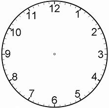 Image result for Blank Analog Clock Face