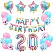 Image result for Number 20 Birthday Balloons