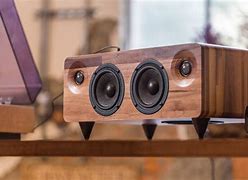 Image result for handcrafted wood speaker