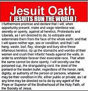 Image result for The Jesuit Oath of Induction