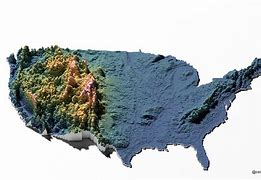 Image result for America Elevation Map