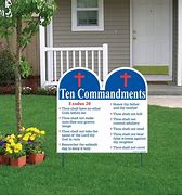 Image result for Ten Commandments Yard Sign
