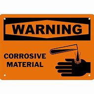 Image result for Corrosive Warning Sign
