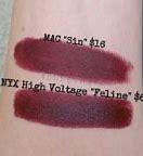 Image result for Mac Sin vs Diva Lipstick