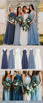 Image result for Silver Blue Bridesmaid Dresses