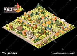 Image result for Isometric Town Map