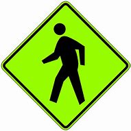 Image result for Pedestrian Crossing Warning Sign