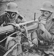 Image result for Soldiers Wearing Gas Masks WW1