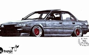 Image result for Toyota Corrola XLI Modified Drawing Picture