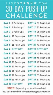 Image result for 30-Day Push-Up Challenge Calendar Printable