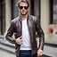 Image result for Men Wearing Biker Leather Jackets