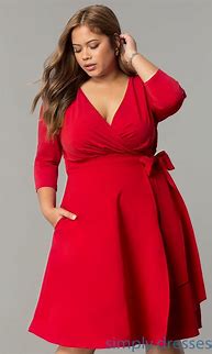 Image result for Red Party Dress Plus Size