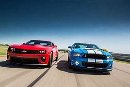 Image result for Camaro SS vs Mustang GT 500