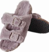 Image result for Fur Slides Women's Shoes