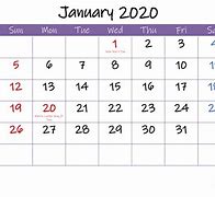 Image result for January 2020 Calendar
