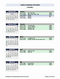 Image result for Yearly Event Calendar Template