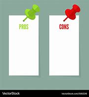 Image result for Pros versus Cons Stock Image