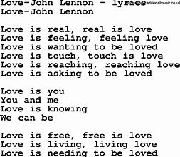 Image result for John Lennon Real Love Lyrics