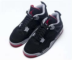 Image result for Jordan 4s Black and Red