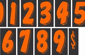 Image result for Black with Orange Numbers