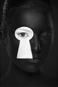 Image result for Black and White Face Art