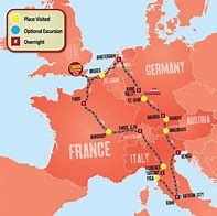 Image result for Europe Tour Map