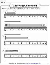 Image result for Measuring Centimeters Worksheet