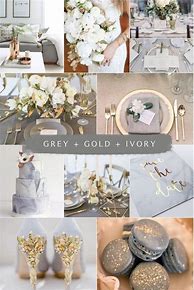 Image result for Gold and Grey Wedding Colors
