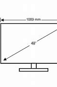 Image result for 48 Flat Screen TV Dimensions
