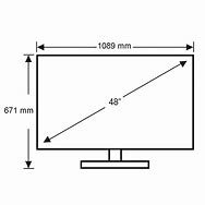 Image result for 48 Monitor Dimensions