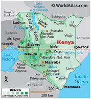 Image result for Map of Africa with Kenya Highlighted