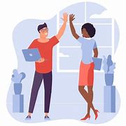 Image result for Co-Worker High Five Clip Art