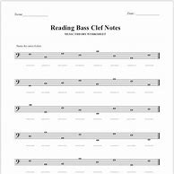 Image result for Bass Clef Notes Worksheet