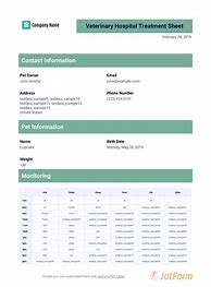 Image result for Veterinary Treatment Sheet Template