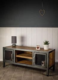 Image result for Industrial Wood TV Stand